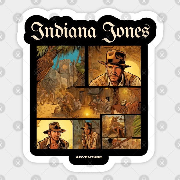 Indiana Jones victor illustration designe Sticker by Nasromaystro